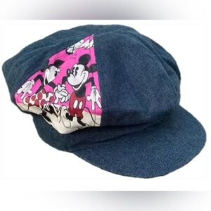Mickey Mouse Walt Disney World Vintage Y2K Cabbie Newsboy Cap